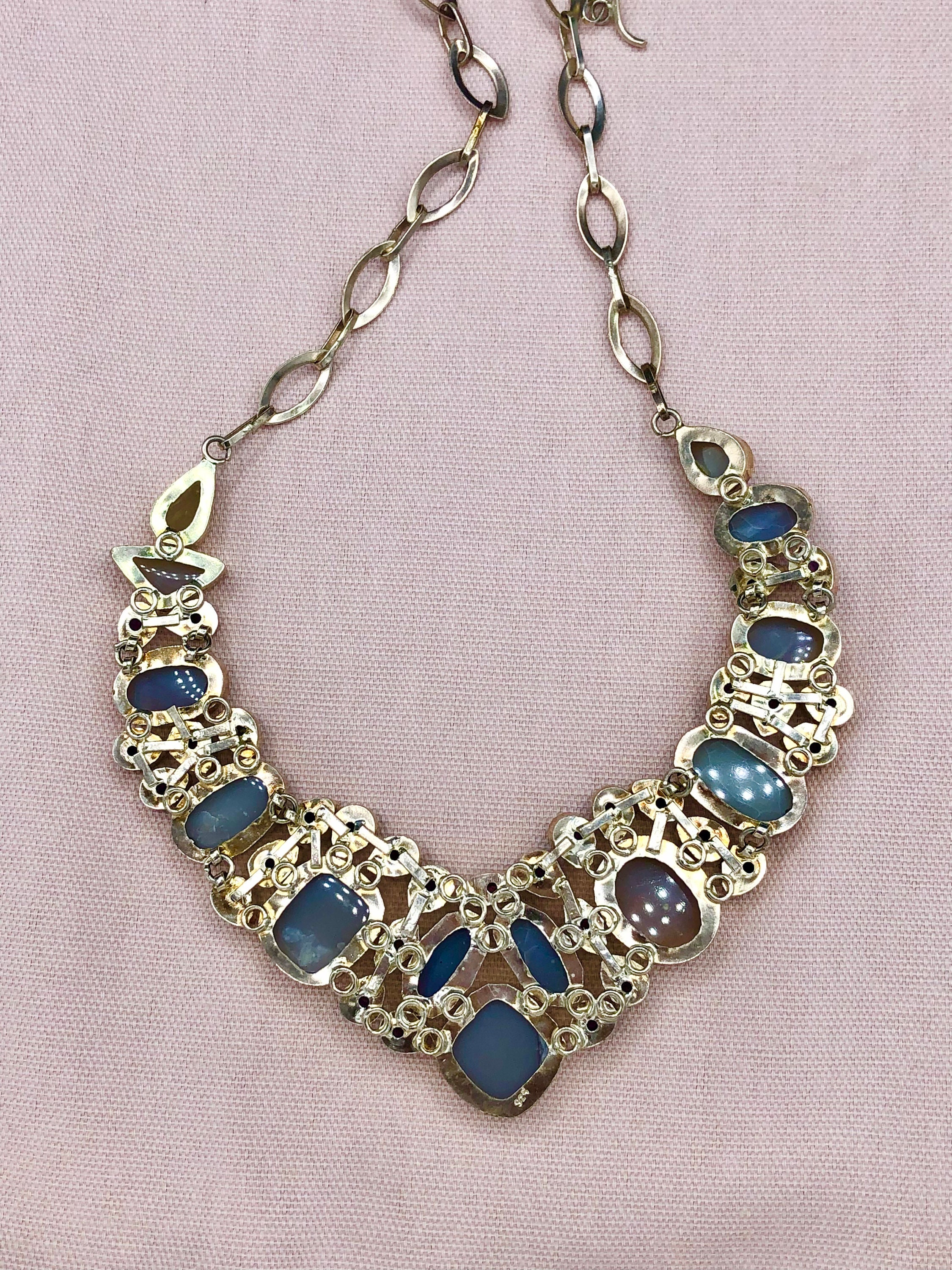 Collier Argent 925 Avec Pierres Naturelles : Magnésite, Opale, Grenat, Tourmaline Et Plus – Bijou Mi-long Bimonia