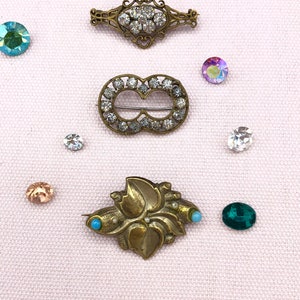 3 broches anciennes Édouardiennes/victoriennes