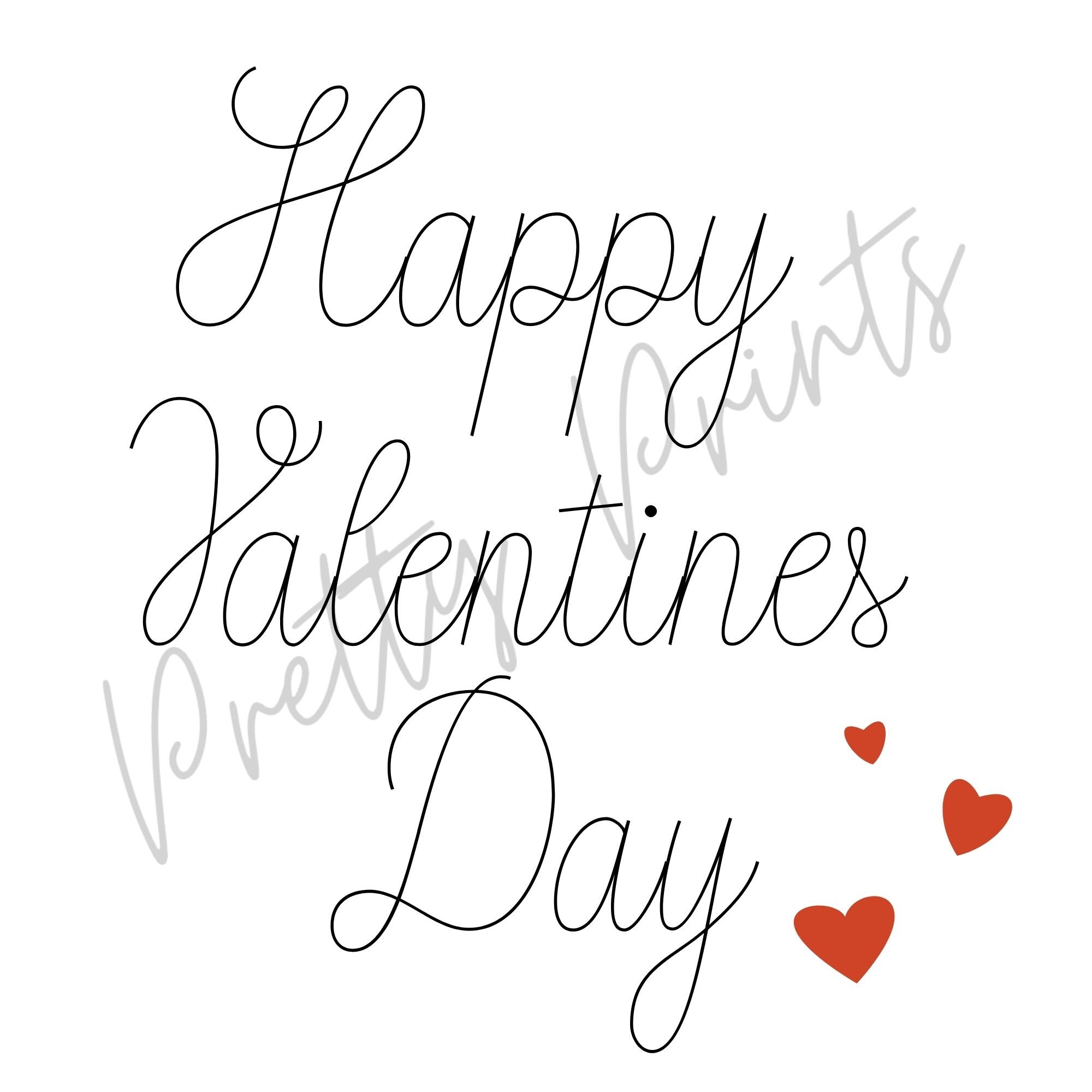 Happy Valentine's Day Printable - Etsy