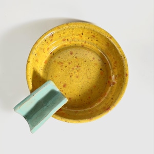 Ashtray Yellow and Blue