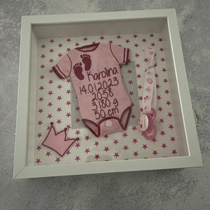 Personalisierte Bilderrahmen zur Geburt Geburtsgeschenk Geschenk zur Taufe Geburt