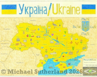 Ukraine: A Hand Drawn Map