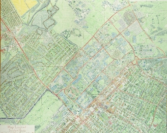 State College, PA: A Hand drawn Map (36 by 36 in)