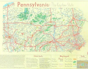 Pennsylvania: The Keystone State (18 by 24 in)