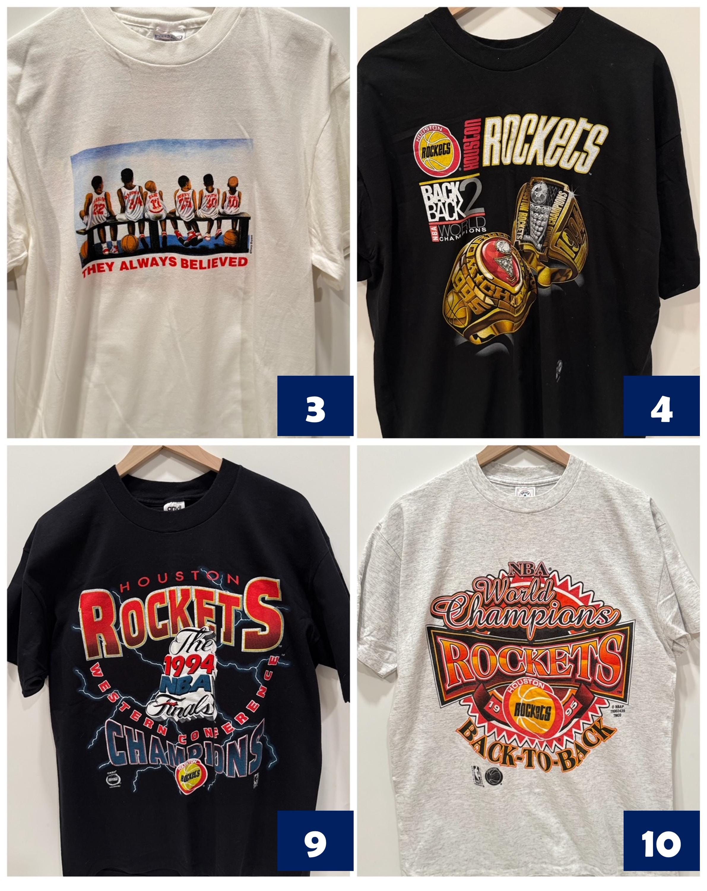 Authentic Vintage Houston Rockets 1990s T-shirts - Etsy