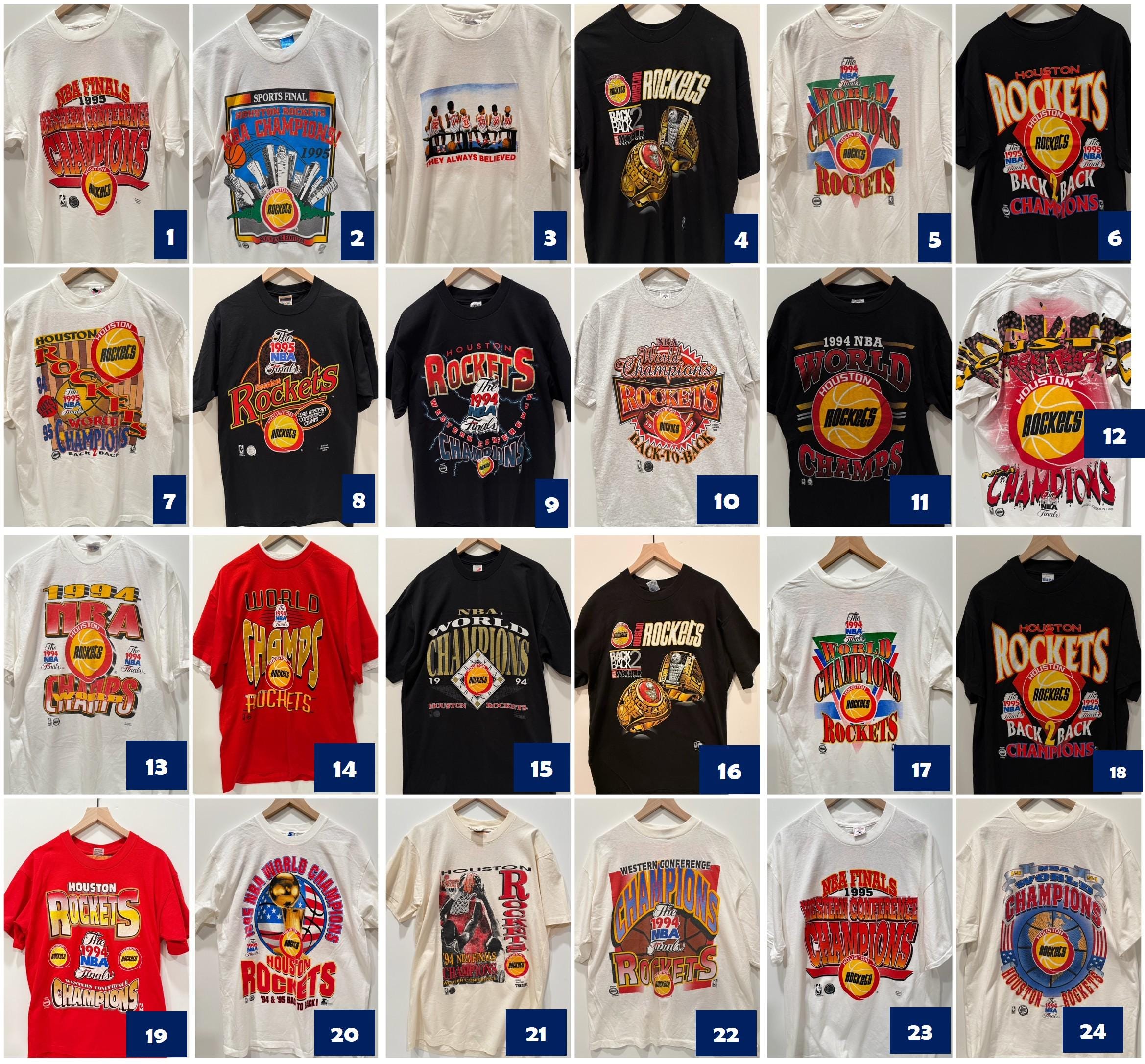 Authentic Vintage Houston Rockets 1990s T-shirts - Etsy
