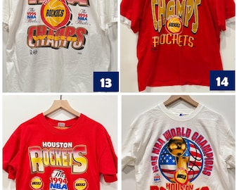 Authentic Vintage Houston Rockets 1990s T-shirts - Etsy