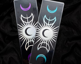 Moon burst holographic foil bookmark