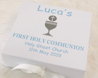 Personalised First Holy Communion Keepsake Box / Communion Gift Box / First Communion