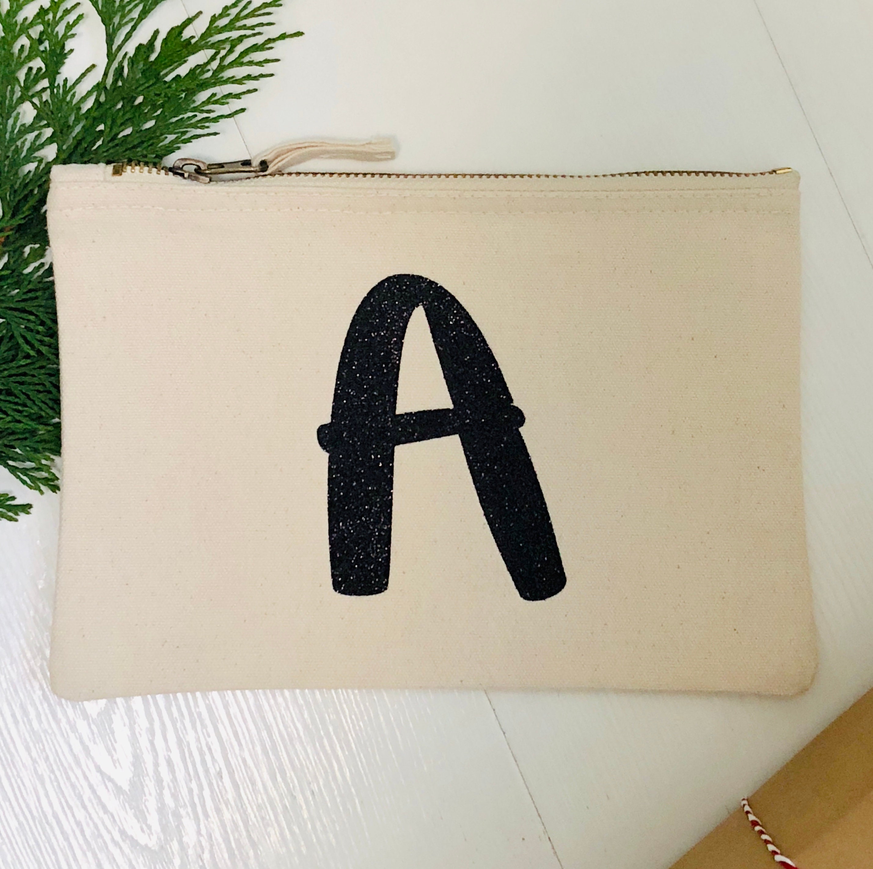 Sparkly Initial or Name Wash Bag / Make up Bag / Cosmetic Bag Etsy UK