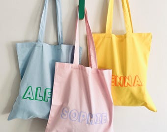 Bolsa de mano personalizada con texto llamativo, regalo para ella, regalo para niña, regalo de cumpleaños, bolsa con texto llamativo