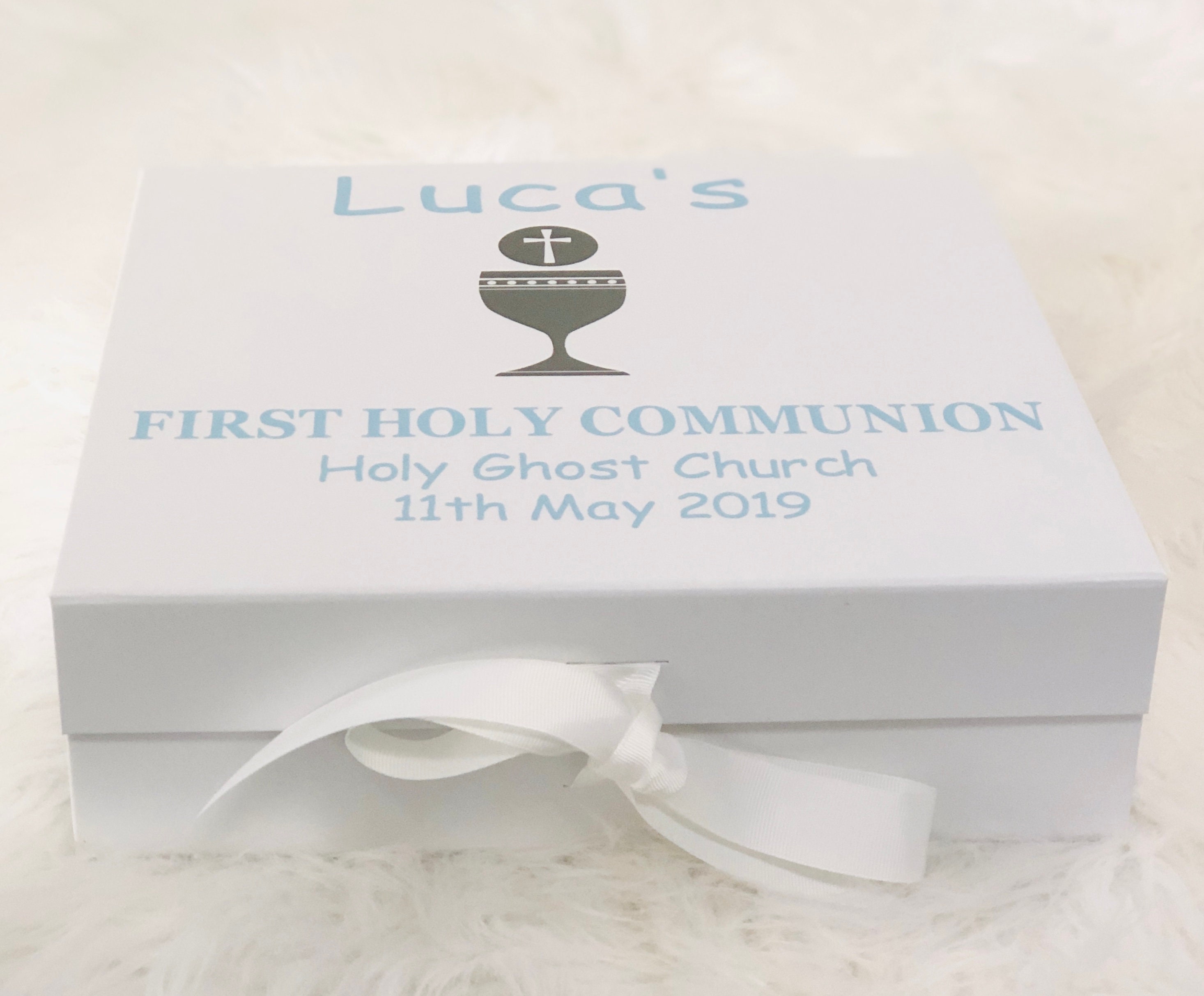 Personalised First Holy Communion Keepsake Box / Communion Gift Box ...