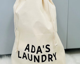 Sparkly Personalised Laundry Bag, Personalised Gifts for Teenagers, Laundry Sack, Personalised Storage Bag