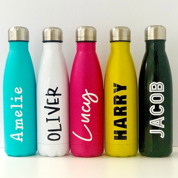 Personalised Water Bottle, Stainless Steel, Vacuum, Insulated Water Bottle, Gifts for Her, Gifts for Him, Stocking Filler, Birthday