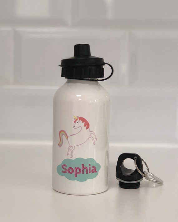 Botella de agua de unicornio, botella de agua de unicornio personalizado,  botella de agua de aluminio, botella de agua reutilizable personalizada,  botella de agua infantil -  México