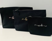 Personalised Make Up Bag / Name in Hearts / Pencil Case / Wash Bag / Storage Bag / Birthday Gift / Bridesmaid Gift / Weddings