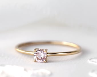 Morganite Ring, Promise Ring For Her, Rose Gold Ring, Dainty Rings For Women