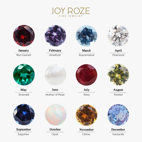 新品POTETE Birth month stone clip Jan Apr 新品POTETE Birth month stone clip Jan Apr