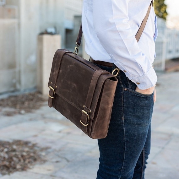 Leather Crossbody Purse, handmade rugged leather shoulder bag