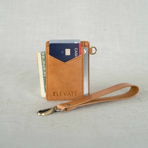 Cartera de pulsera, Cartera de identificación, Cartera de cuero para mujer, Cartera de cuero para estudiantes, Cartera de cuero, Cartera con llavero, Cartera de viaje, Cartera Via