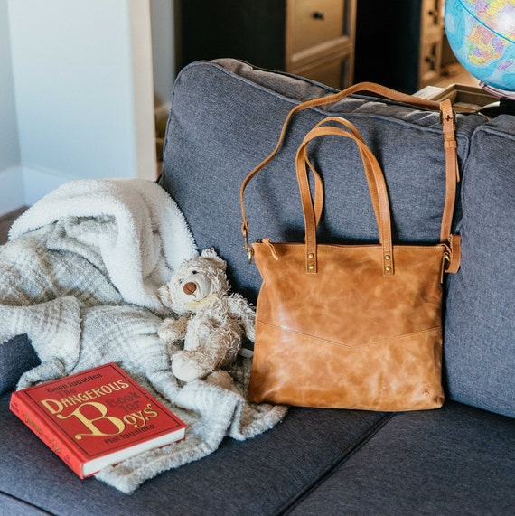 crossbody tote bag with zipper