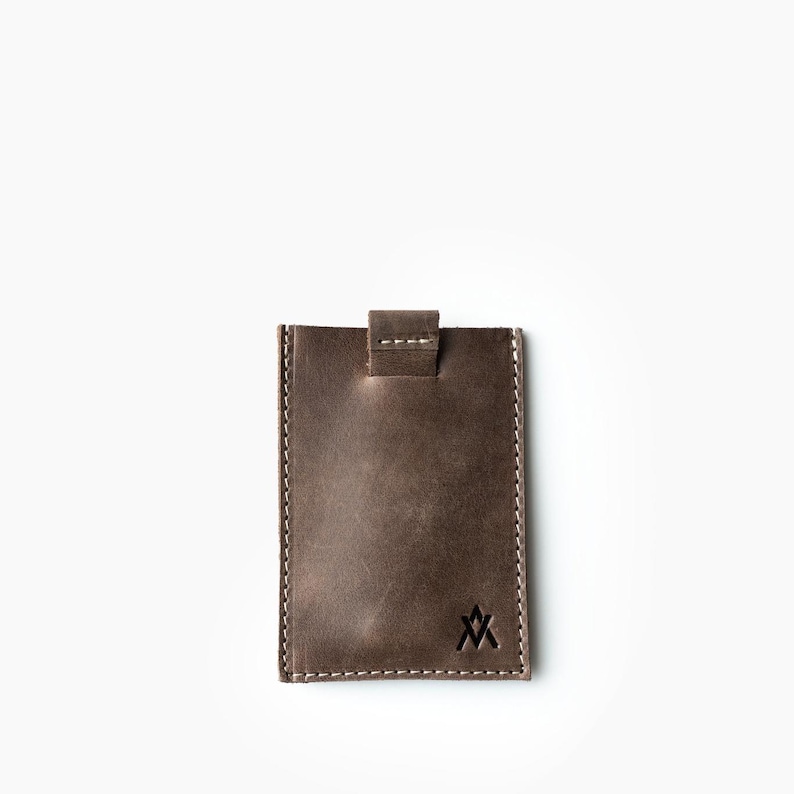 Cartera con cierre lateral, Cartera de hombre, Cartera de piel para hombre, Tarjetero de piel para hombre, Cartera de piel, Cartera unisex, Tarjetero de piel Brown
