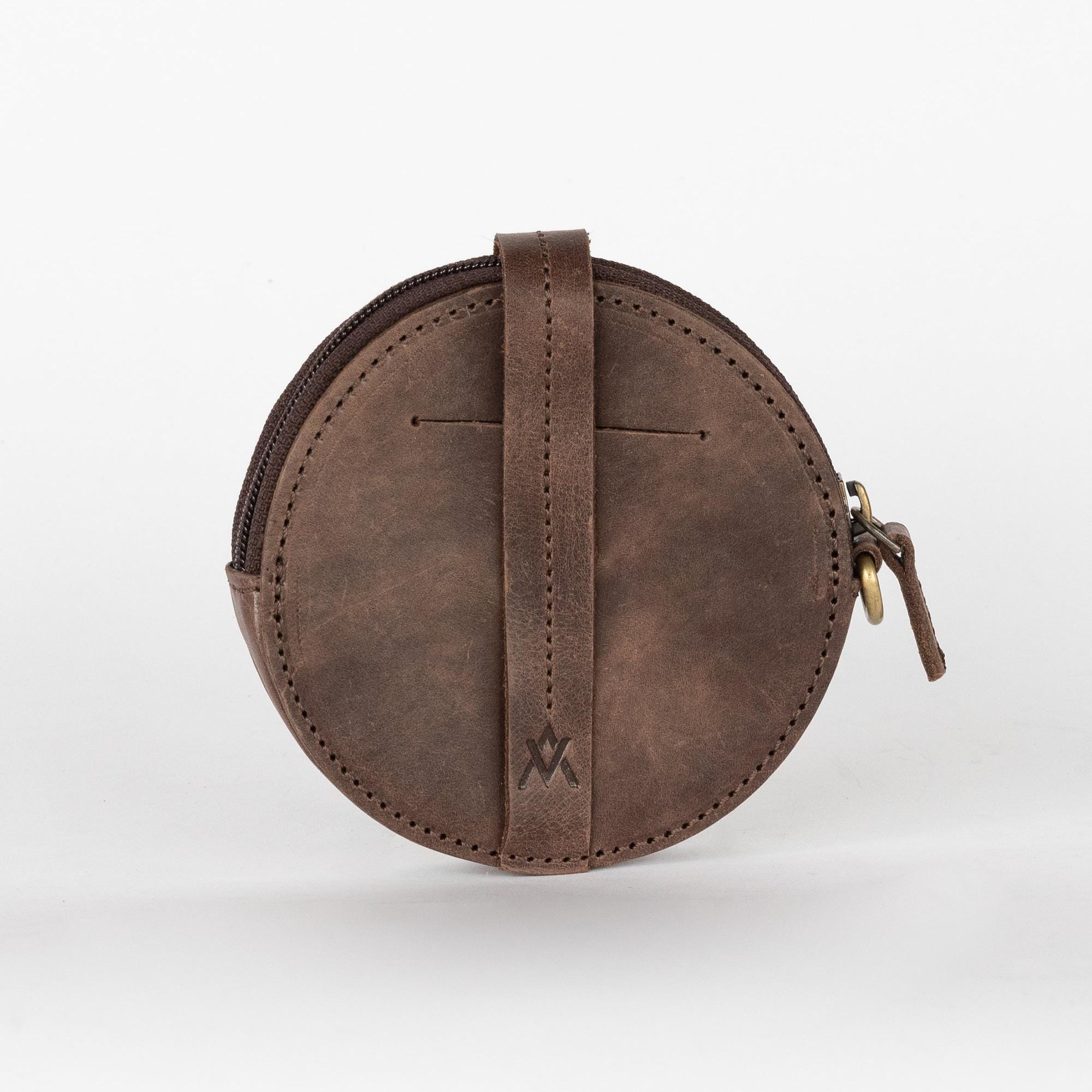 ショルダーバッグ・ポシェット +DEINET+ DEINET SIGNATURE WALLET IN SILVER KDCWC4S5311 Real Leather Women Coin Purse Diamond Stitching Circle