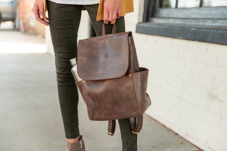 leather backpack style