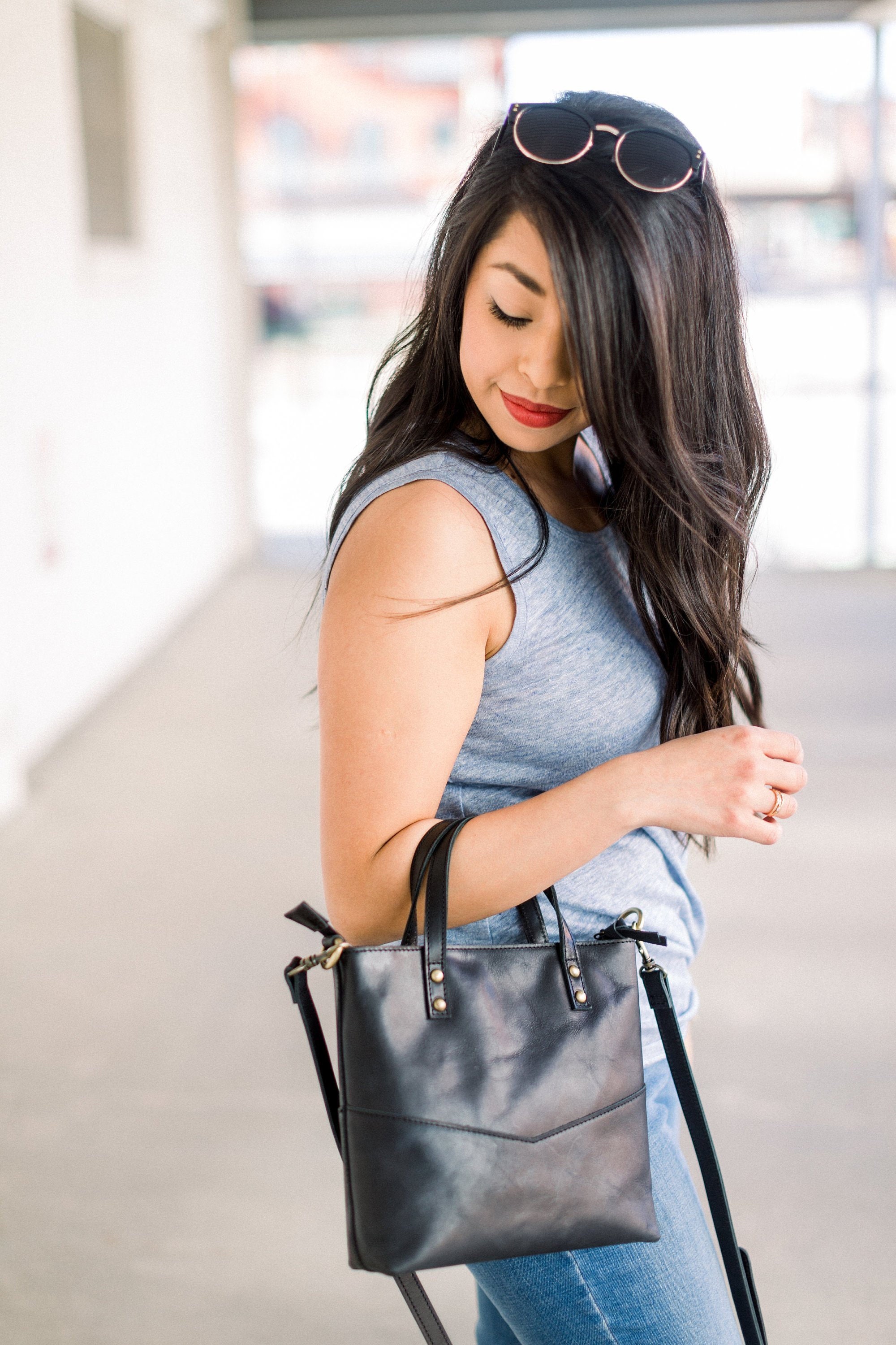 Madewell The Zip-Top Medium Transport Leather Tote