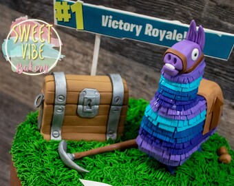 Llama Cake Topper Fortnite Cake Recipe - fortnite cake topper birthday supply llama inspired