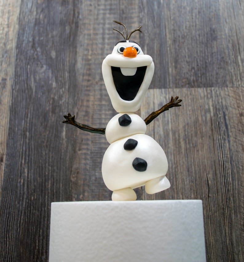 fondant olaf from frozen cake topper etsy