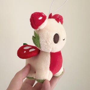 Mini Mushroom Dragon | Plush Keychain, cottagecore keychain, dragon plush keychain
