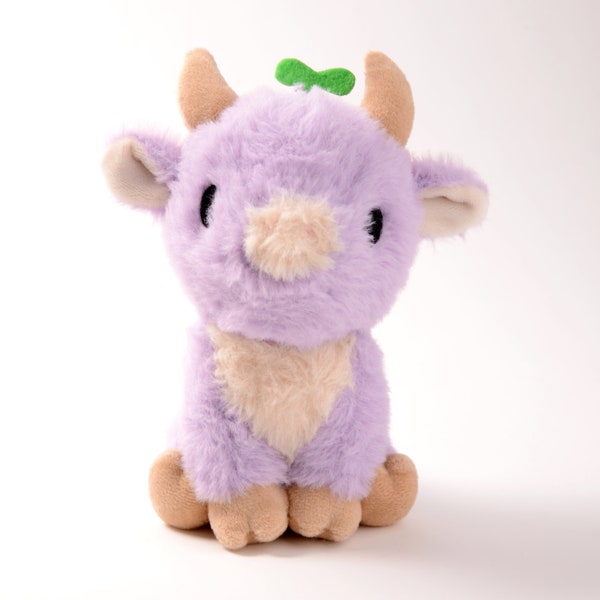 Lavender Sprout Cow Plushie