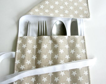 Zero waste cutlery wrap.. Metal straws. Zero waste.