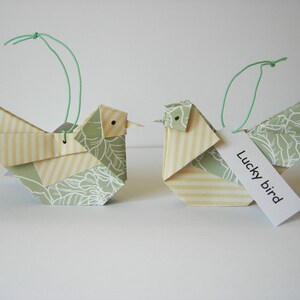 Set Origami Geluksvogeltjes, lucky birds of love-birds. foto 8