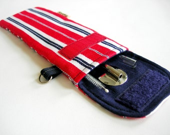 Reusable glass straw, stainless steel spoon/straw and brush in holder. Pouch. Glass Straws