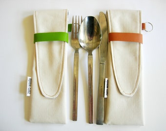 Zero Waste cutlery pouch.  Zero Waste