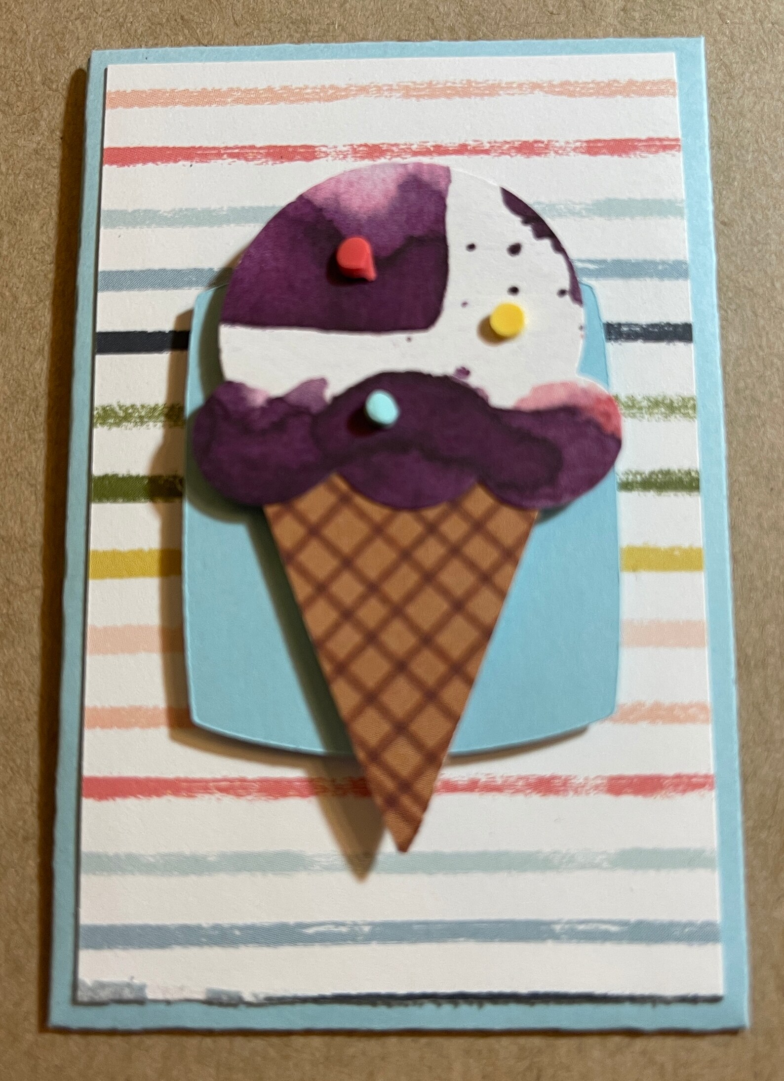 Ice Cream Cone Gift Card Holder, Birthday Gift Card Holder, Gift Card