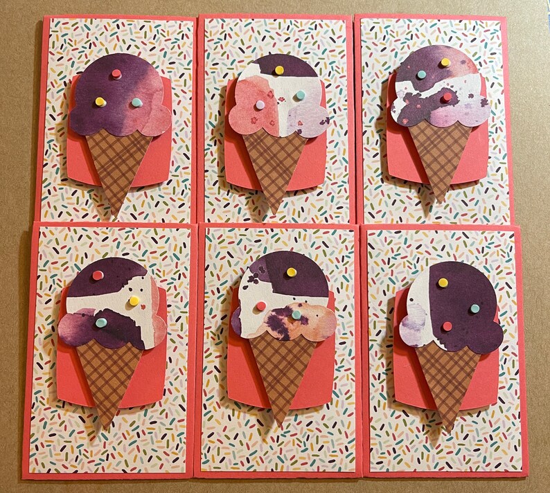 Ice Cream Cone Gift Card Holder Birthday Gift Card Holder Etsy