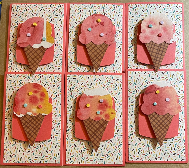 Ice Cream Cone Gift Card Holder Birthday Gift Card Holder Etsy