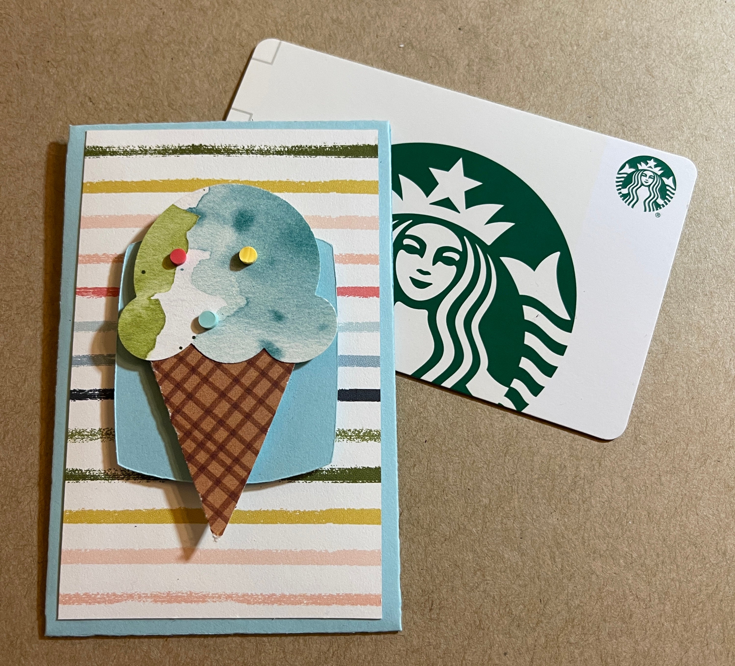 Ice Cream Cone Gift Card Holder, Birthday Gift Card Holder, Gift Card