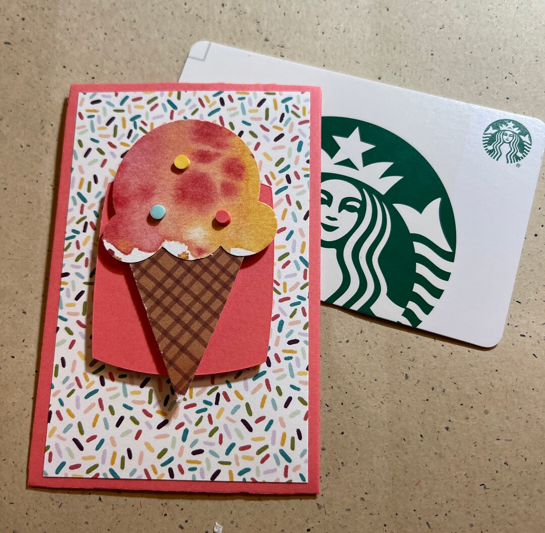 Ice Cream Cone Gift Card Holder Birthday Gift Card Holder Etsy