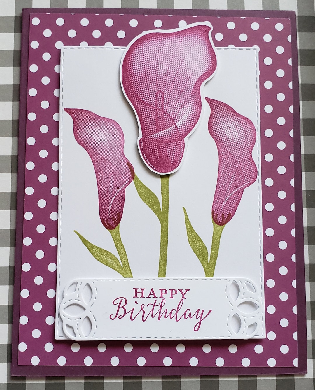 Lasting Lily Birthday or Sympathy Card Handmade Stampin' up Greeting ...