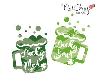 Saint Patrick's Day Svg, SVG, Shamrock Svg, Clover, Lucky SVG, cut files for Cricut and Silhouette, SVG files