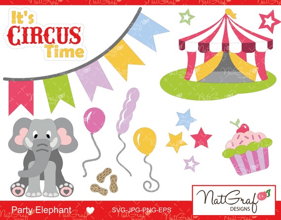 Circus SVG Elephant Svg SVG Cutting Files Bundle SVG Love | Etsy