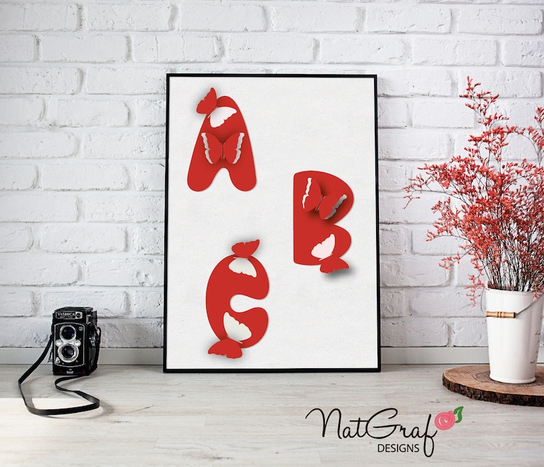 Download Butterflies Alphabet SVG SVG files for Cricut Silhouette ...