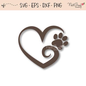 Archivos SVG de amor, calcomanía de perro, perro, amor de cachorro, huella de pata, calcomanía SVG, Por siempre en mi corazón, perro perdido, puente de arcoíris, monumento conmemorativo para mascotas, mascota