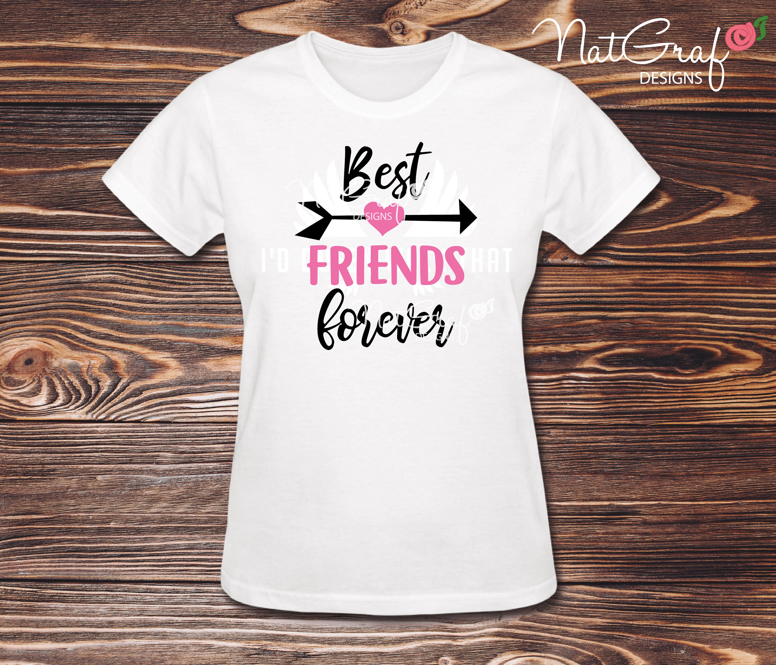 Best Friend Quote Tee Shirt Cute BFF Friends Forever Friendship Gifts Art  Print by iRockstar Merch