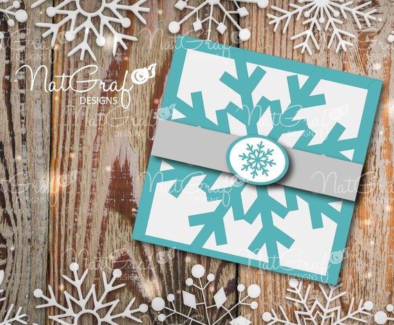 Download Snowflake Card Frozen Card Svg Winter Card Etsy