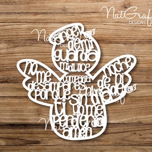 Angel de mi guarda, angel, baby shower, signo, citas en español, SVG en español